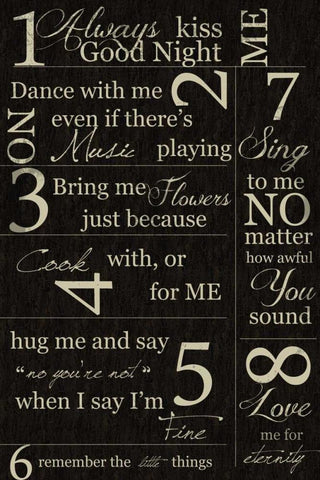 I WILL FALL FOR A MAN WHO ON BLK White Modern Wood Framed Art Print with Double Matting by Greene, Taylor