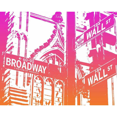 BROADWAY White Modern Wood Framed Art Print by Greene, Taylor