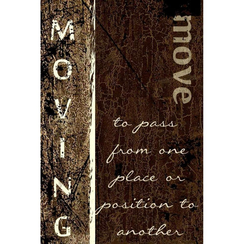 MOVING White Modern Wood Framed Art Print by Greene, Taylor