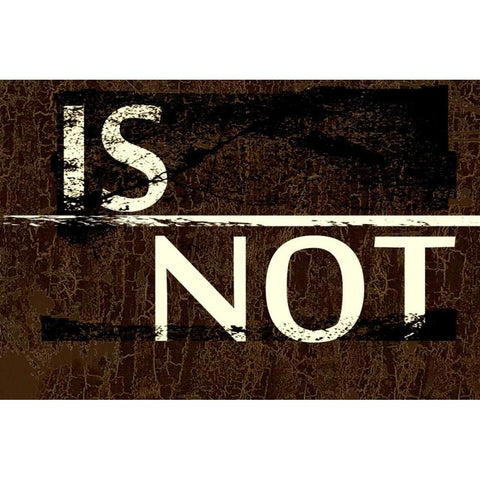 IS NOT Black Modern Wood Framed Art Print with Double Matting by Greene, Taylor