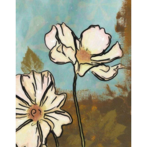 STYLIZED FLORAL II Gold Ornate Wood Framed Art Print with Double Matting by Greene, Taylor