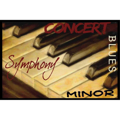 SYMPHONY PIANO White Modern Wood Framed Art Print by Greene, Taylor