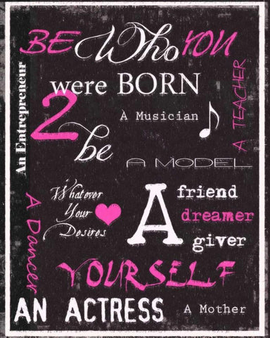 Be You revised Black Ornate Wood Framed Art Print with Double Matting by Greene, Taylor