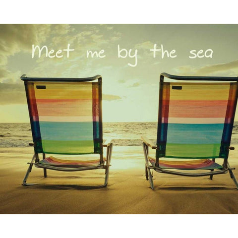 MEET ME BY THE SEA Gold Ornate Wood Framed Art Print with Double Matting by Greene, Taylor