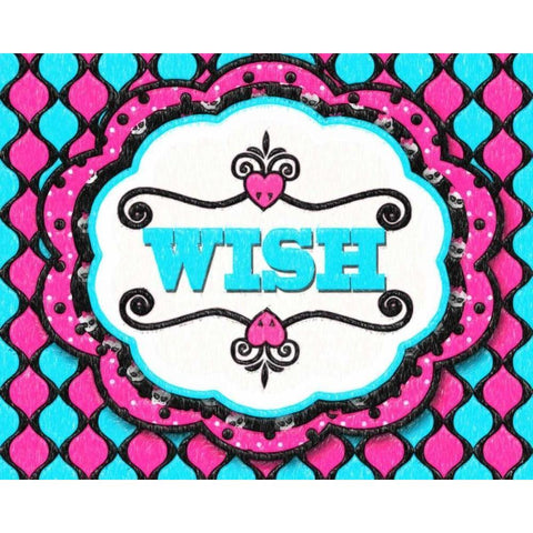 WISH White Modern Wood Framed Art Print by Greene, Taylor