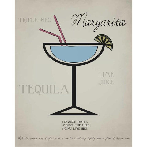 Margarita layered Black Modern Wood Framed Art Print with Double Matting by Greene, Taylor