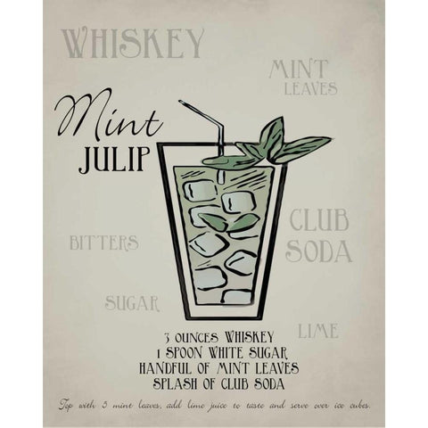 Mint Julip Single layered Gold Ornate Wood Framed Art Print with Double Matting by Greene, Taylor