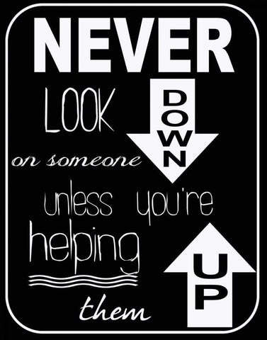 Never Look Down Black Ornate Wood Framed Art Print with Double Matting by Greene, Taylor