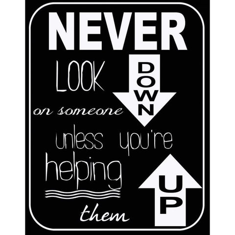 Never Look Down Black Modern Wood Framed Art Print by Greene, Taylor