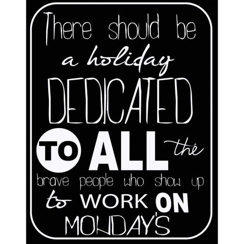 There Should Be a Holiday White Modern Wood Framed Art Print by Greene, Taylor