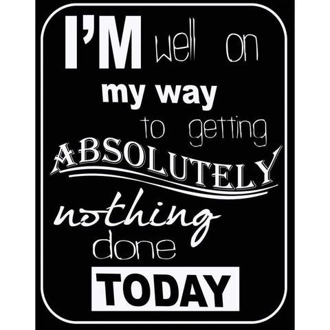 NOTHING DONE TODAY Black Modern Wood Framed Art Print with Double Matting by Greene, Taylor