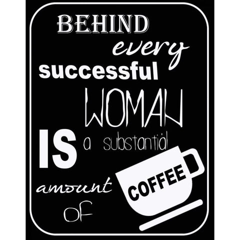 SUBSTANTIAL AMOUNT OF COFFEE Black Modern Wood Framed Art Print with Double Matting by Greene, Taylor