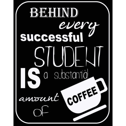 SUCCESSFUL STUDENT Black Modern Wood Framed Art Print with Double Matting by Greene, Taylor