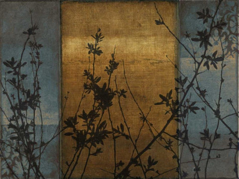 SIMPLE SILHOUETTE BRONZE White Modern Wood Framed Art Print with Double Matting by Greene, Taylor