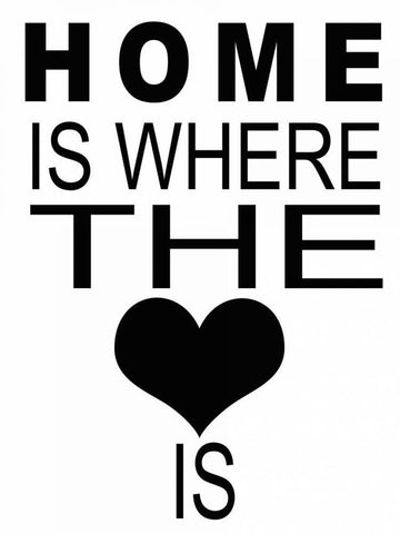 HOME IS WHERE White Modern Wood Framed Art Print with Double Matting by Greene, Taylor