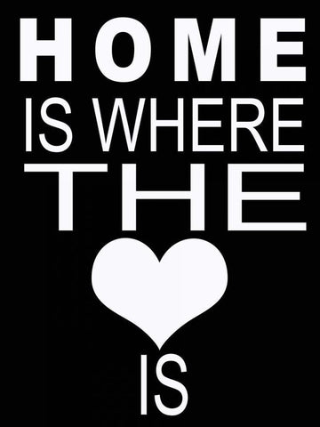 HOME IS WHERE A White Modern Wood Framed Art Print with Double Matting by Greene, Taylor