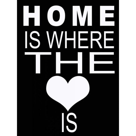 HOME IS WHERE A Black Modern Wood Framed Art Print by Greene, Taylor