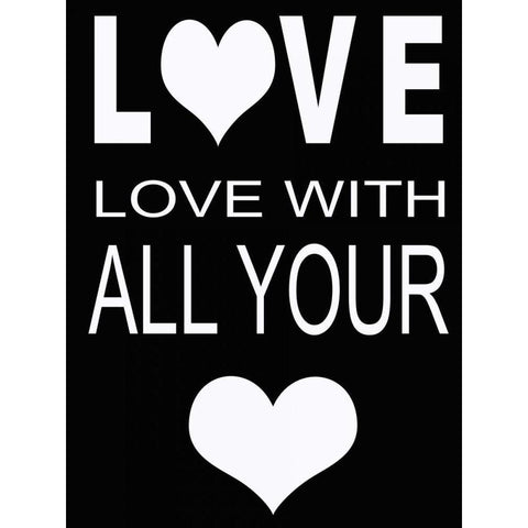 LOVE WITH ALL C White Modern Wood Framed Art Print by Greene, Taylor