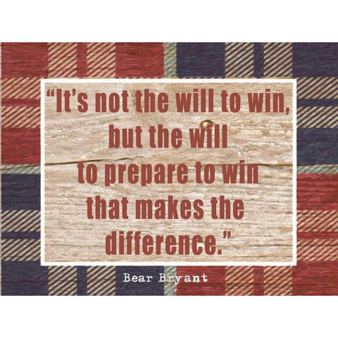 WILL TO WIN Black Modern Wood Framed Art Print with Double Matting by Greene, Taylor