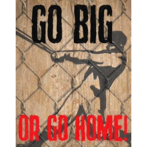 GO BIG Black Modern Wood Framed Art Print by Greene, Taylor