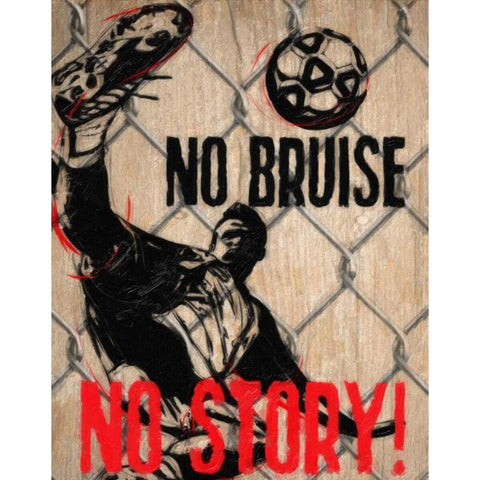 NO BRUISE Gold Ornate Wood Framed Art Print with Double Matting by Greene, Taylor