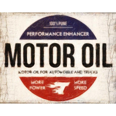 MOTOR OIL White Modern Wood Framed Art Print by Greene, Taylor