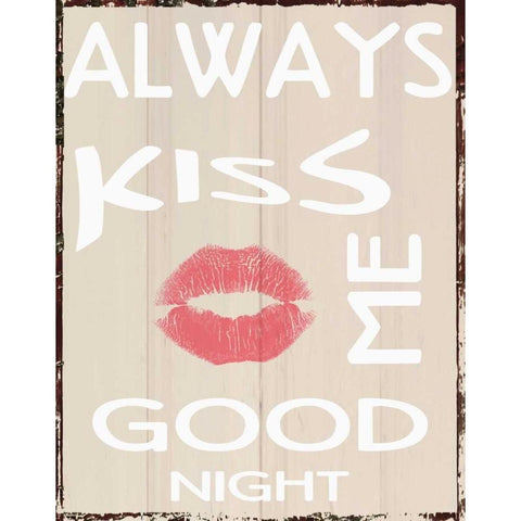 ALWAYS KISS Gold Ornate Wood Framed Art Print with Double Matting by Greene, Taylor