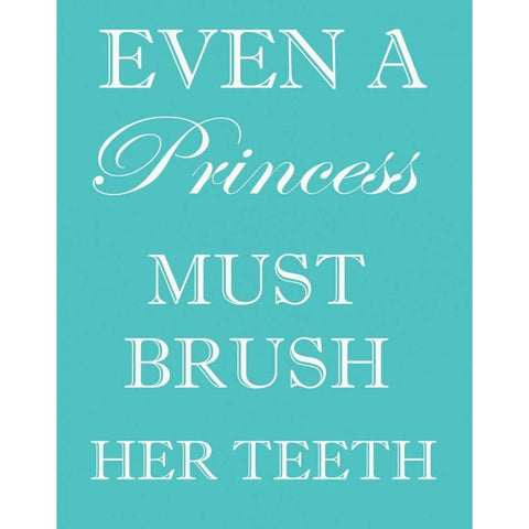 PRINCESS MUST BRUSH White Modern Wood Framed Art Print by Greene, Taylor