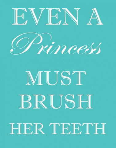 PRINCESS MUST BRUSH White Modern Wood Framed Art Print with Double Matting by Greene, Taylor