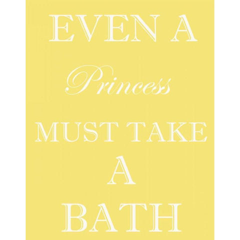 PRINCESS MUST BATHE Black Modern Wood Framed Art Print by Greene, Taylor