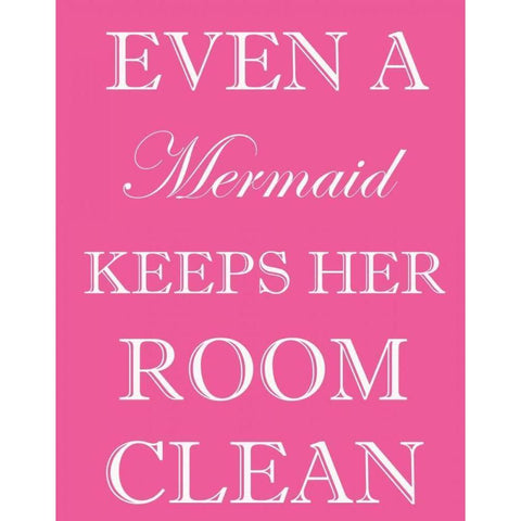 MERMAID CLEAN ROOM Black Modern Wood Framed Art Print with Double Matting by Greene, Taylor