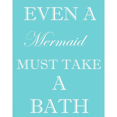 MERMAID MUST BATHE Black Modern Wood Framed Art Print with Double Matting by Greene, Taylor