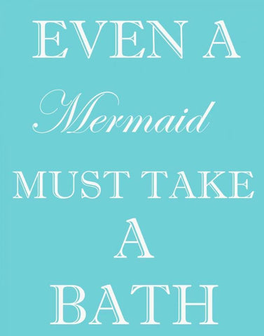 MERMAID MUST BATHE White Modern Wood Framed Art Print with Double Matting by Greene, Taylor