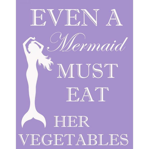 MERMAID MUST EAT Gold Ornate Wood Framed Art Print with Double Matting by Greene, Taylor