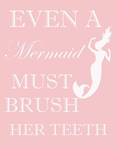 MERMAID MUST BRUSH Black Ornate Wood Framed Art Print with Double Matting by Greene, Taylor