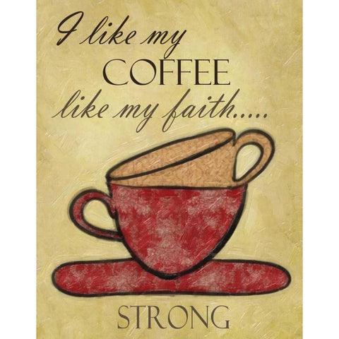 STRONG FAITH Black Modern Wood Framed Art Print with Double Matting by Greene, Taylor