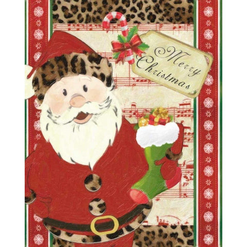 CHEETAH SANTA White Modern Wood Framed Art Print by Greene, Taylor