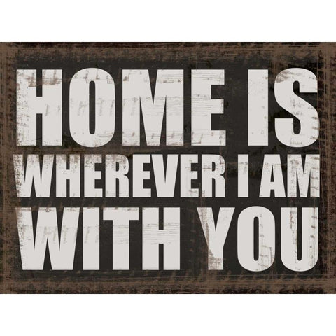 HOME IS Gold Ornate Wood Framed Art Print with Double Matting by Greene, Taylor