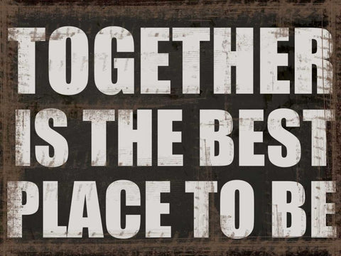 TOGETHER Black Ornate Wood Framed Art Print with Double Matting by Greene, Taylor