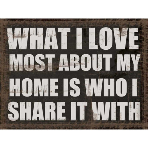 WHAT I LOVE Black Modern Wood Framed Art Print with Double Matting by Greene, Taylor