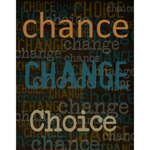 Chance Change Choice Black Modern Wood Framed Art Print with Double Matting by Greene, Taylor