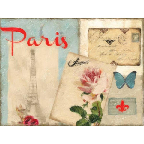 AMOUR PARIS 2 White Modern Wood Framed Art Print by Greene, Taylor