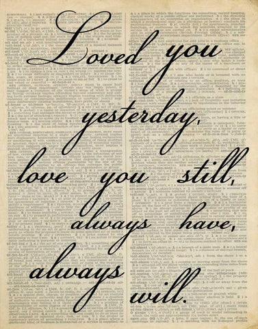 LOVED YOU White Modern Wood Framed Art Print with Double Matting by Greene, Taylor