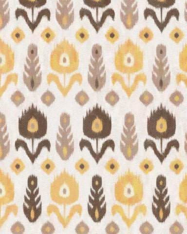 IKAT EARTH I White Modern Wood Framed Art Print with Double Matting by Greene, Taylor