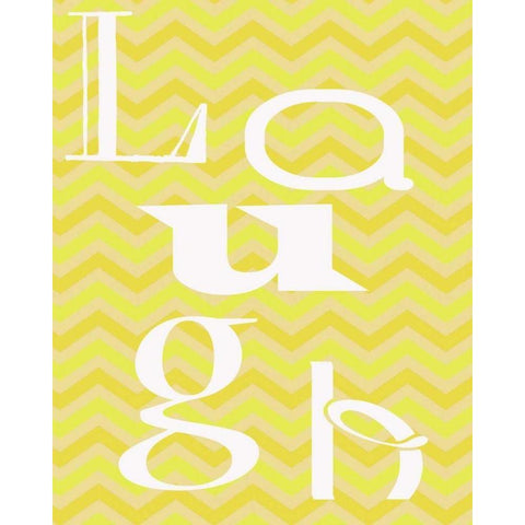 LAUGH Black Modern Wood Framed Art Print with Double Matting by Greene, Taylor