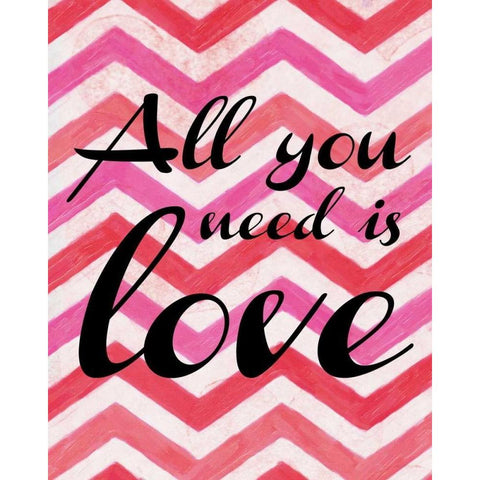 ALL YOU NEED IS LOVE White Modern Wood Framed Art Print by Greene, Taylor