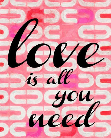 LOVE IS ALL YOU NEED 1 Black Ornate Wood Framed Art Print with Double Matting by Greene, Taylor