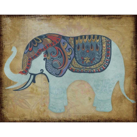 ELEGANT PACHYDERM White Modern Wood Framed Art Print by Greene, Taylor