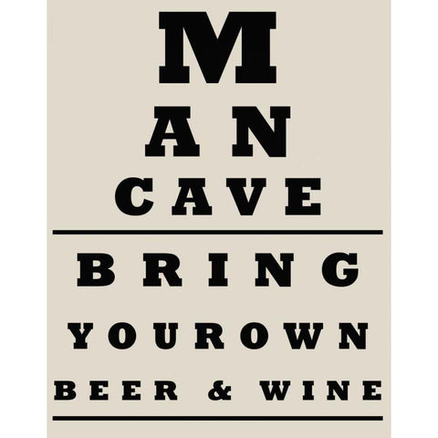 MAN CAVE  CHART Gold Ornate Wood Framed Art Print with Double Matting by Greene, Taylor