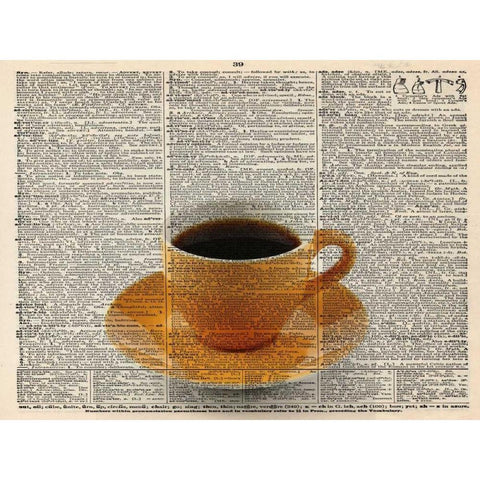 EXPRESSO WORDED Black Modern Wood Framed Art Print by Greene, Taylor
